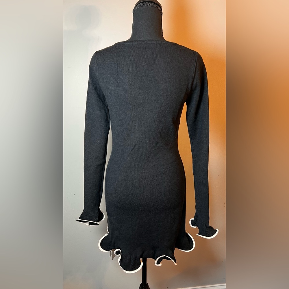 Commense Contrast Ruffle Slim Dress - Picture 4 of 8